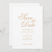 Carte d'annonce élégante de Muslim Save The Date (Devant / Derrière)
