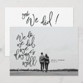 Carte d'annonce et d'invitation pour un mariage in (Devant / Derrière)