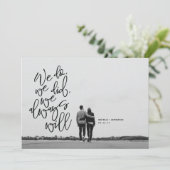 Carte d'annonce et d'invitation pour une fugue amo (Debout devant)