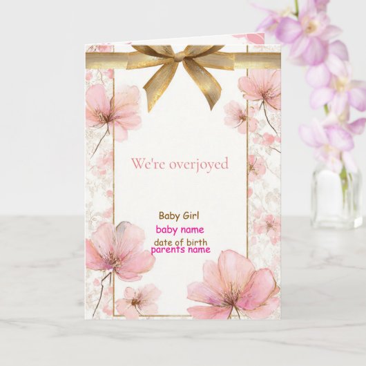 carte d'annonce fille (Orchidée)