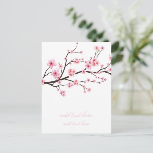CARTE D'ANNONCE : FLEURS DE SAKURA (Debout devant)