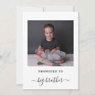 Carte d'annonce Grand Frère Nouveau Bébé avec Phot