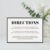 Carte d'annonce Mr et Mrs Modern Bold Directions (Debout devant)