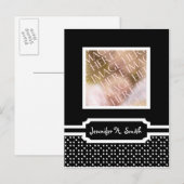 Carte d'annonce noir et blanc modèle (Devant / Derrière)