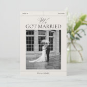 Carte d'annonce numérique de mariage 'We Got Marri (Debout devant)