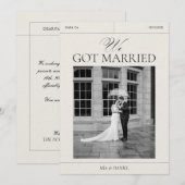 Carte d'annonce numérique de mariage 'We Got Marri (Devant / Derrière)