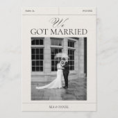 Carte d'annonce numérique de mariage We Got Marrie (Devant)