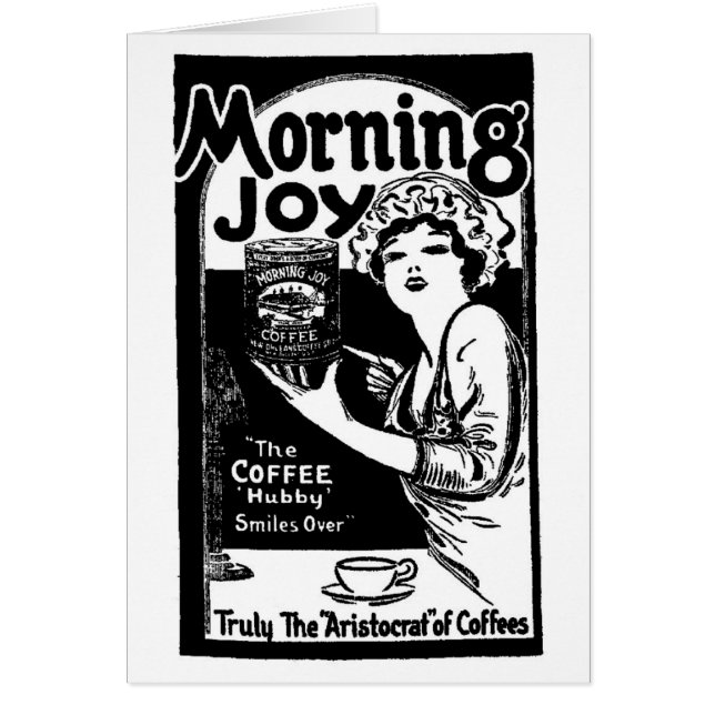 Carte d'annonce petite de café de joie de 1920 (Devant)