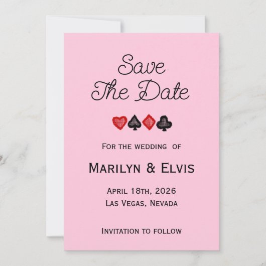 Carte d'annonce plate Save The Date (Devant)