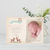 Carte d'annonce/ remerciement pour une nouvelle pe (Debout devant)