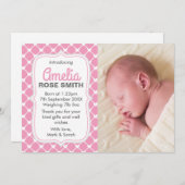 Carte d'annonce/ remerciement pour une nouvelle pe (Devant / Derrière)