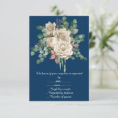 CARTE D'ANNONCE RSVP EUCALYPTUS ROSE NAVY (Debout devant)