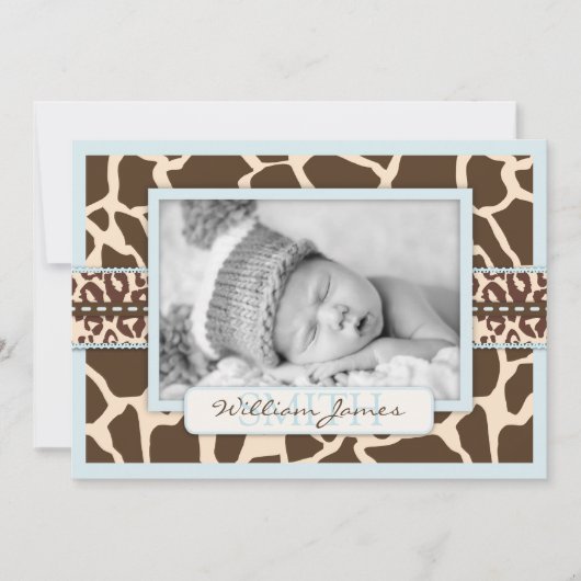 Carte d'annonce Safari Boy (Devant)