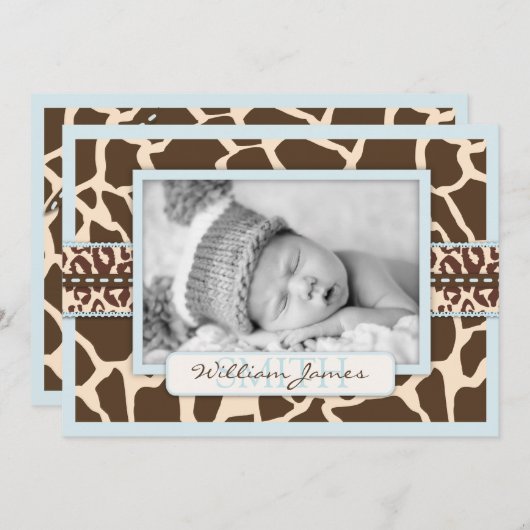 Carte d'annonce Safari Boy (Devant / Derrière)