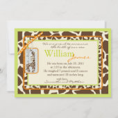 Carte d'annonce Safari Boy Green (Dos)