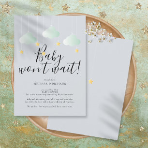 Carte d'annulation de Baby Shower et Sprinkle