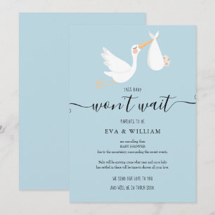 Carte d'annulation de Baby Shower et Sprinkle