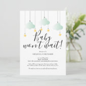 Carte d'annulation de Baby Shower et Sprinkle Neut (Debout devant)