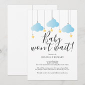 Carte d'annulation de Baby Shower, Sprinkle Garçon (Devant / Derrière)