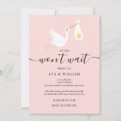 Carte d'annulation de Baby Shower Sprinkle Rose (Devant)