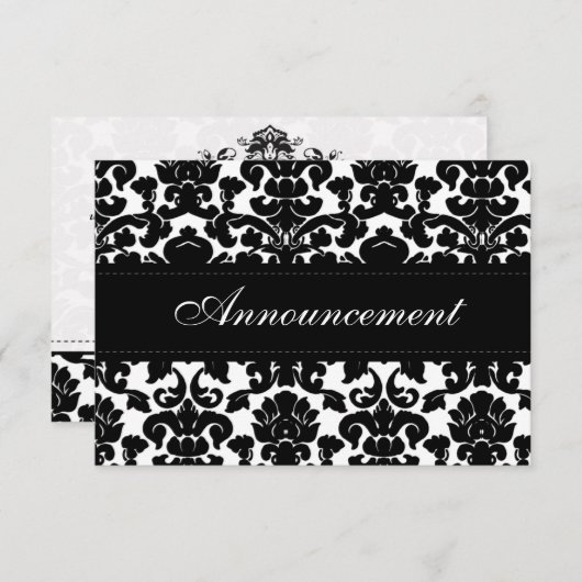 Carte d'annulation de mariage à damier noir et bla (Devant / Derrière)