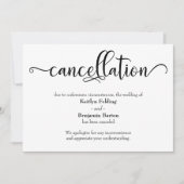 Carte d'annulation de mariage calligraphiée (Devant)