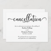 Carte d'annulation de mariage calligraphiée (Devant / Derrière)