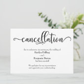 Carte d'annulation de mariage en calligraphie (Debout devant)