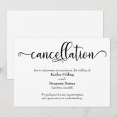 Carte d'annulation de mariage en calligraphie (Devant / Derrière)