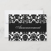 Carte d'annulation de mariage en damassé noir et b (Devant)