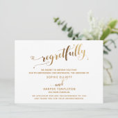 Carte d'annulation de mariage regrettable en calli (Debout devant)