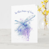 Carte Dans ce temps de perte, Écriture Confort (Fleur jaune)