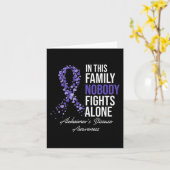 Carte Dans cette famille personne ne combat seul le cerv (Fleur jaune)