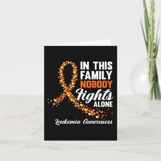 Carte Dans Cette Famille Personne ne combat seul Leucémi (Devant)