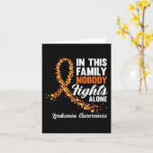 Carte Dans Cette Famille Personne ne combat seul Leucémi (Fleur jaune)