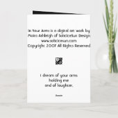 Carte Dans des vos bras (Dos)