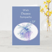 Carte Dans la belle libellule bleue de la sympathie la (Fleur jaune)