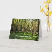 Carte Dans la forêt - Avec profonde sympathie (Fleur jaune)