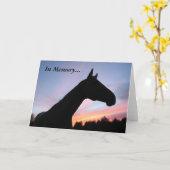 Carte Dans la mémoire… Perte d'un cheval, avec la (Fleur jaune)