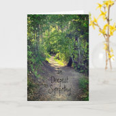 Carte Dans la plus profonde sympathie chemin de la vie É (Fleur jaune)