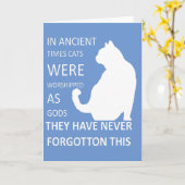 Carte Dans l'Antiquité les chats étaient adorés comme de (Fleur jaune)