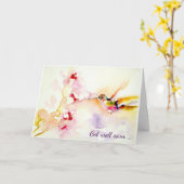 Carte "Dans" le colibri rose obtenez bien (Fleur jaune)