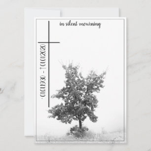 Carte Dans le deuil silencieux - arbre dans la prairie 2