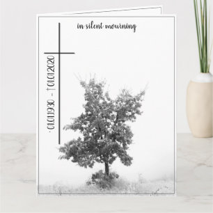 Carte Dans le deuil silencieux - arbre dans la prairie 2