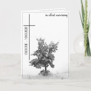 Carte Dans le deuil silencieux - arbre sur prairie 2.0