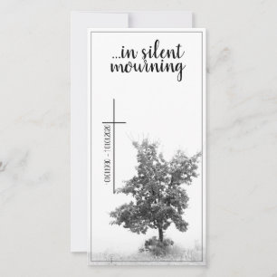 Carte Dans le deuil silencieux - arbre sur prairie 2.0