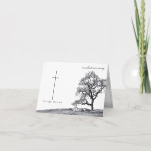 Carte Dans le deuil silencieux - arbre sur pré