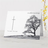 Carte Dans le deuil silencieux - arbre sur pré (Fleur jaune)