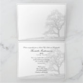 Carte Dans le deuil silencieux - arbre sur pré (Intérieur)