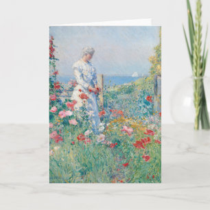 Carte Dans le jardin Childe Hassam